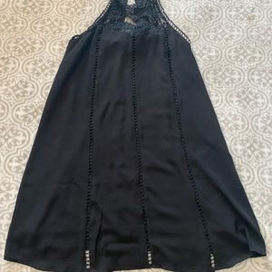 Black halter neck dress
